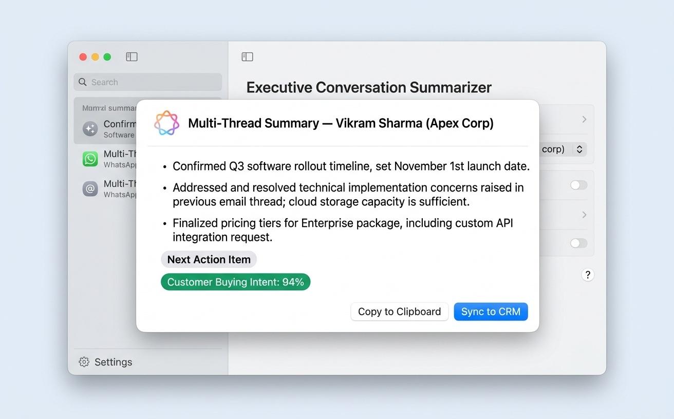 Contacts and CRM data management