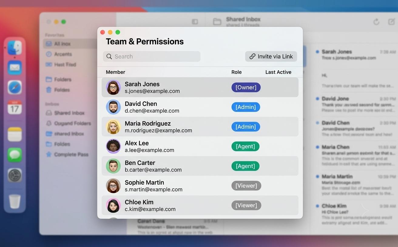 Team accounts and role-based access permissions